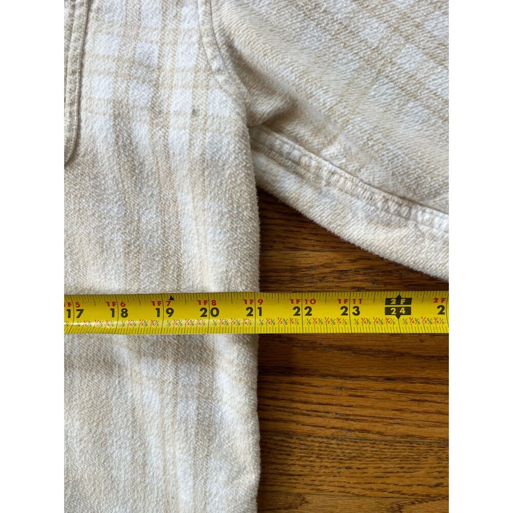 OUTERKNOWN Gray Plaid Long Sleeve Button Up Top Shirt Women's Size Medium - Picture 8 of 10